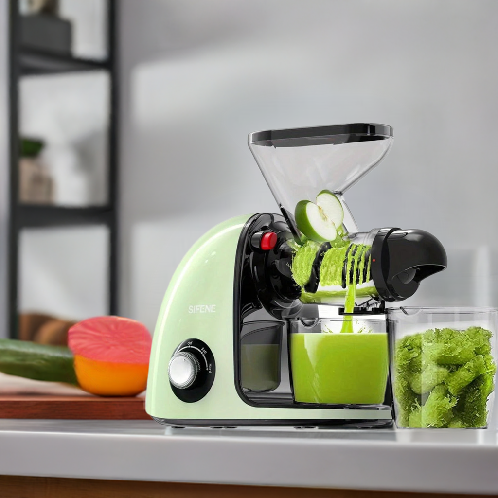 2nd Edition Cold Press Juicer, SiFENE Slow Masticating Juicer Machines for Fruit & Vegetable, Juice Maker Extractor with Dual Mo