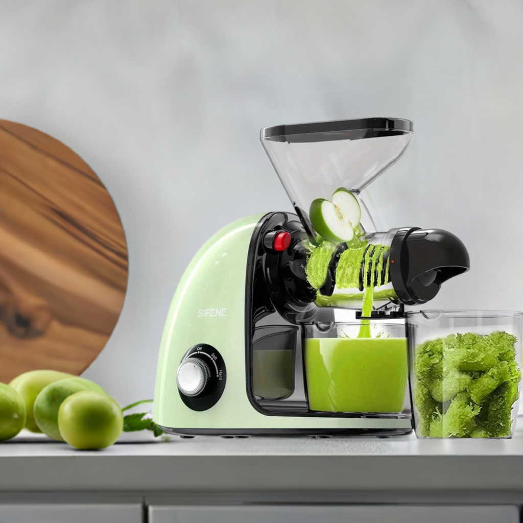 2nd Edition Cold Press Juicer, SiFENE Slow Masticating Juicer Machines for Fruit & Vegetable, Juice Maker Extractor with Dual Mo