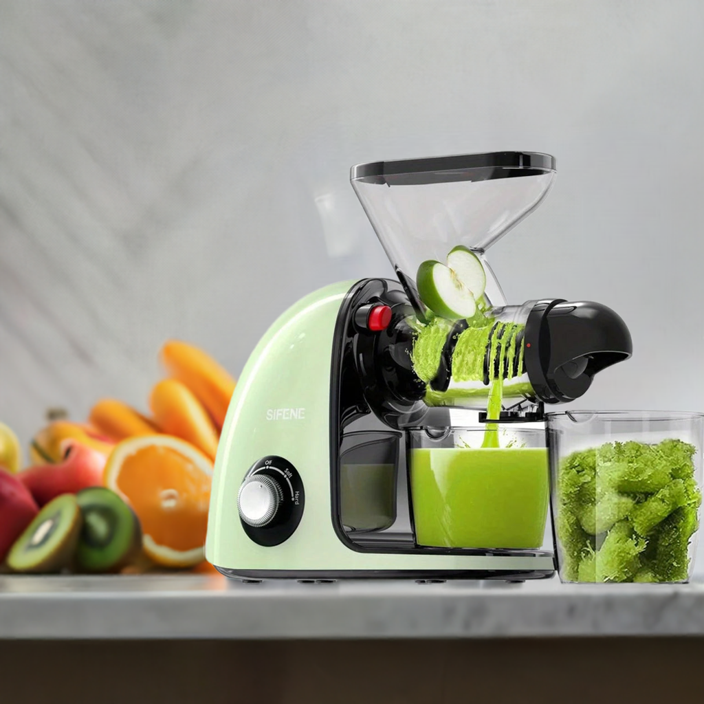 2nd Edition Cold Press Juicer, SiFENE Slow Masticating Juicer Machines for Fruit & Vegetable, Juice Maker Extractor with Dual Mo