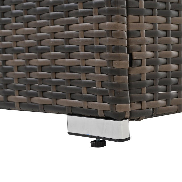 4 Set Wicker Furniture With Tempered Glass Coffee Table Home Fusion