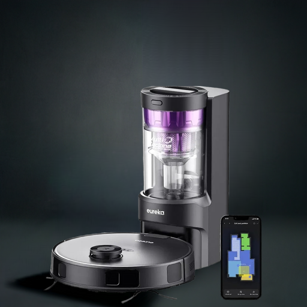 Robotic Vacuum and Mop ComboCarpet&Floor, Auto Lifting Mop, LiDAR Navigation, App Control Home Fusion