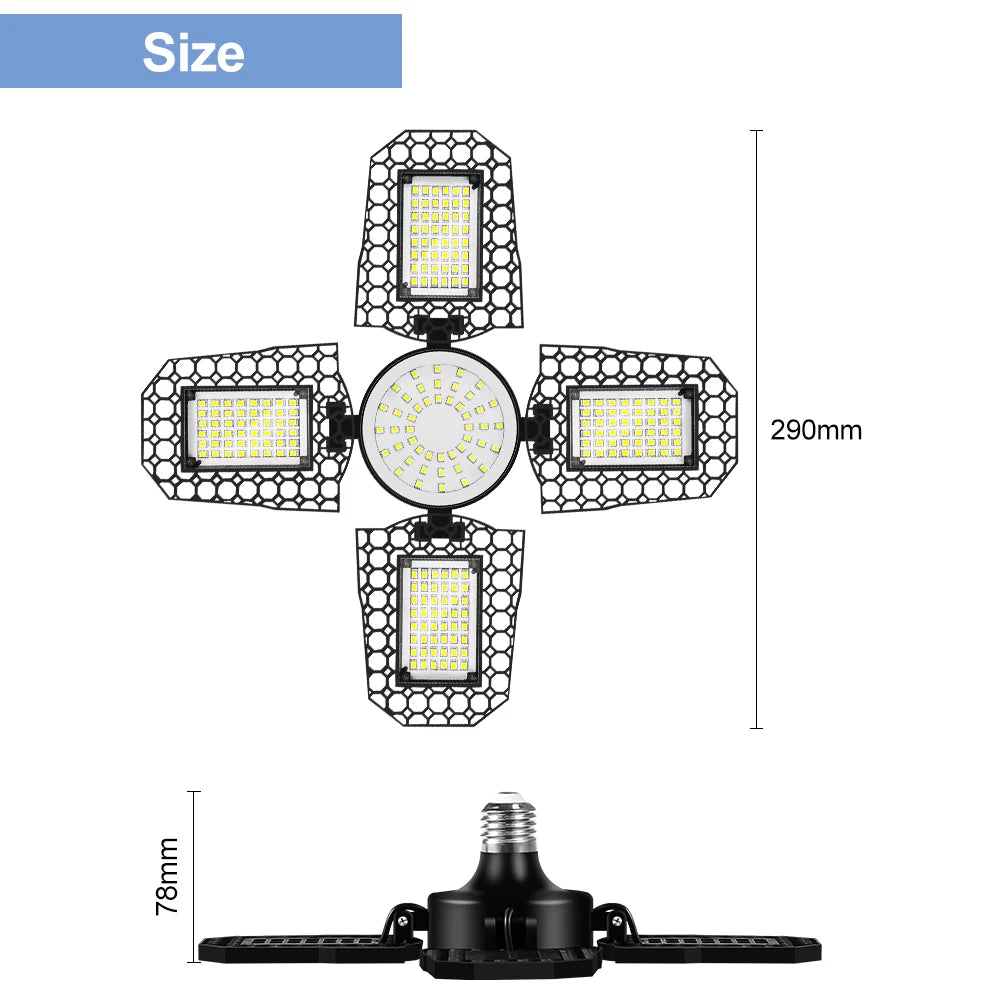 E27 LED Bulb 220V Chandelier E26 Deformable Garage Lamp High Bay Light 110V Barn Lights Bombillas 200W 300W 400W Warehouse Light Home Fusion