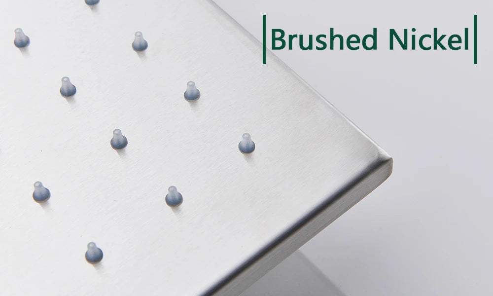 Rozin LED Matte Black Shower Head 40*80cm Large Size Rainfall Shower Heads Ceiling Mounted with Installation Arm for Bathroom Home Fusion