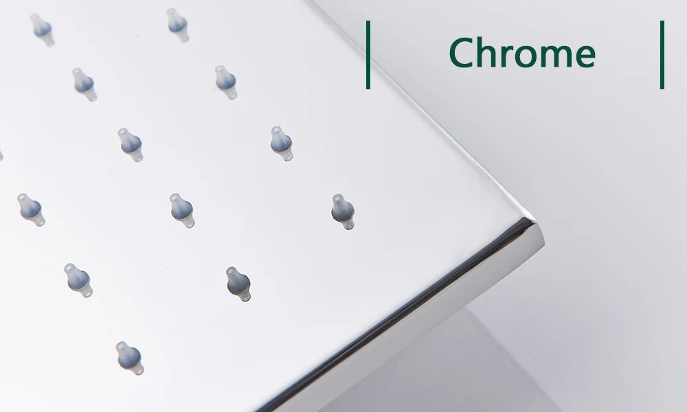 Rozin LED Matte Black Shower Head 40*80cm Large Size Rainfall Shower Heads Ceiling Mounted with Installation Arm for Bathroom Home Fusion