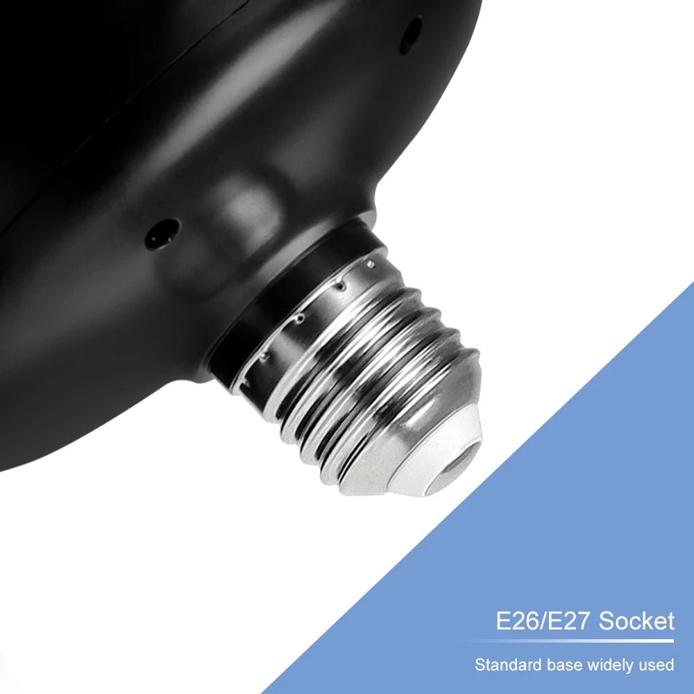 Led Flood Light E27 Deformable Lamp E26 High Bay Light UFO Bulb 220V Waterproof Garage Light 60W 80W 100W 120W Led Ceiling Lamp Home Fusion