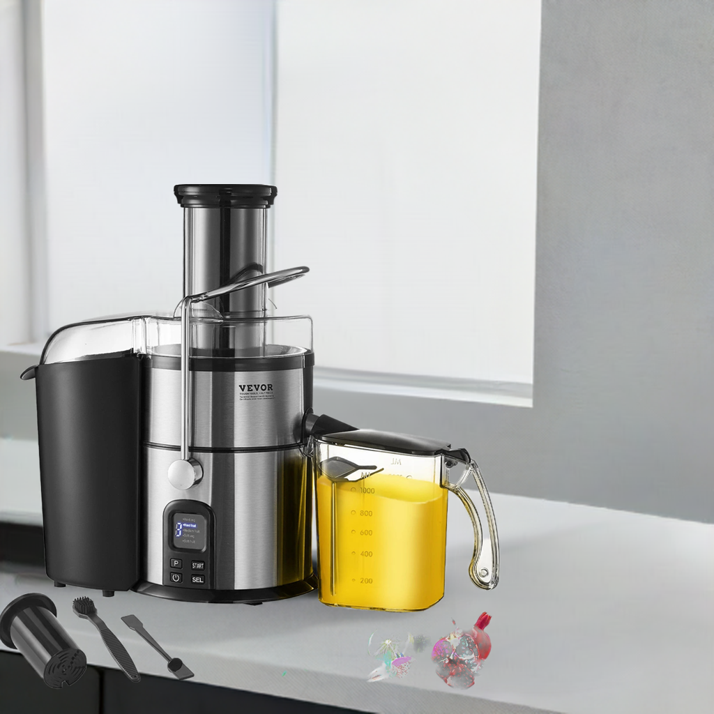 VEVOR Juicer Machine 850W Motor Centrifugal Juice Extractor Easy Clean Centrifugal Big Mouth Large for Fruits and Vegetables