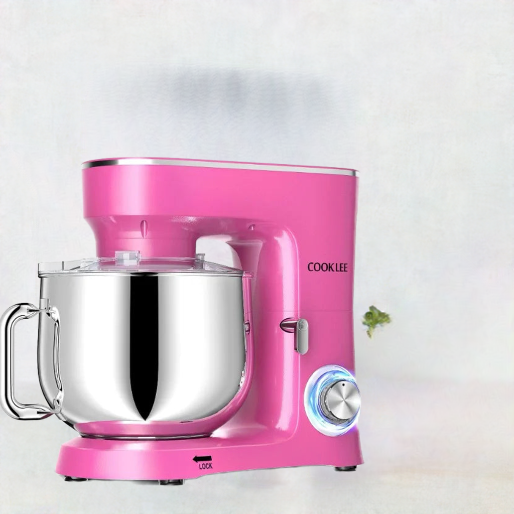 COOKLEE Stand Mixer, 9.5 Qt. 660W 10-Speed Electric Kitchen Mixer with Dishwasher-Safe Dough Hooks, Flat Beaters Home Fusion