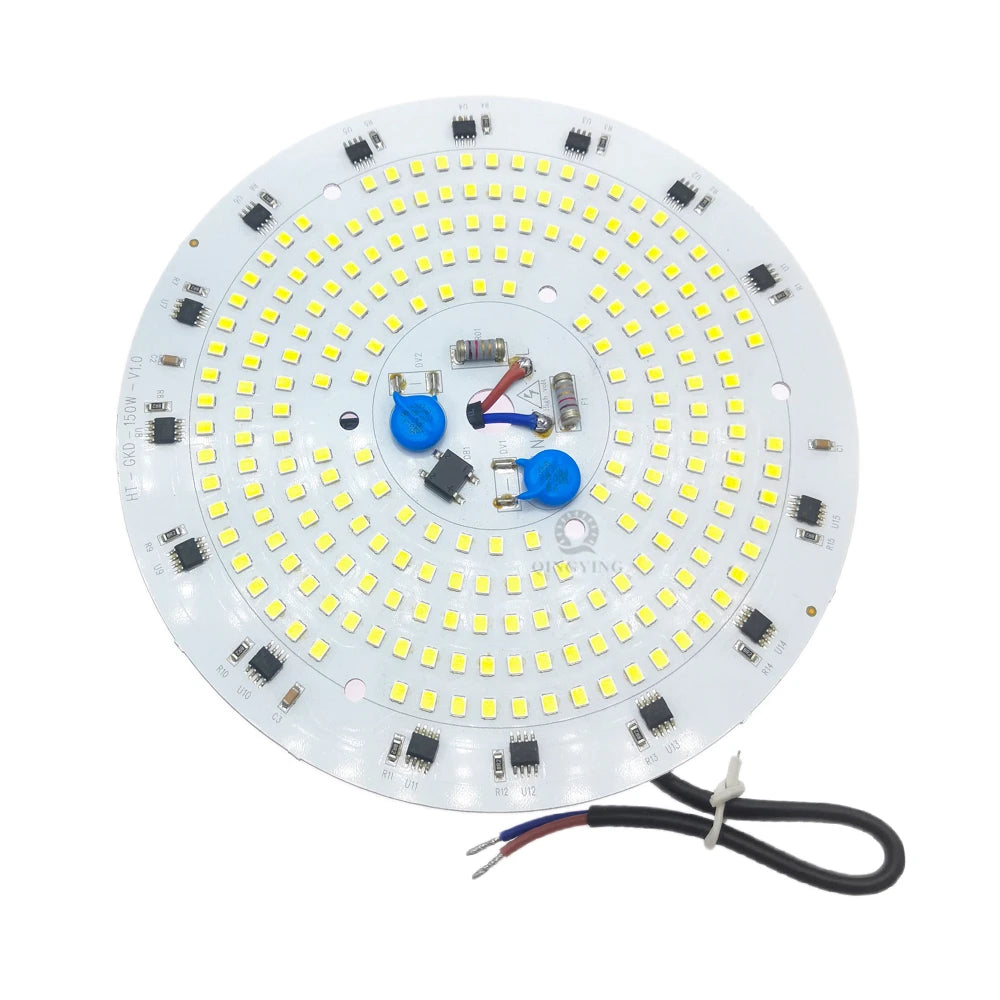 Super Bright AC220V High Bay Lamp Panel 80W 100W 150W 200W SMD2835 Full Power For Factory Garage Warehouse Industrial Lighting Home Fusion
