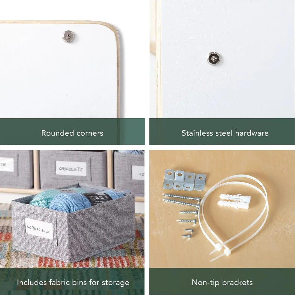 School and Office; Wooden Book Cubby and Toy Shelf Organizer Bookcase Bookcases & Cd Racks Storage Living Room Furniture Home Home Fusion