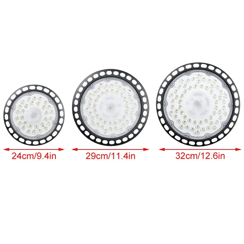 200W 300W 500W 6500K LED High Bay Light High Brightness Industrial Lighting Workshop Warehouse Garage LED Lamp AC180-260V Home Fusion