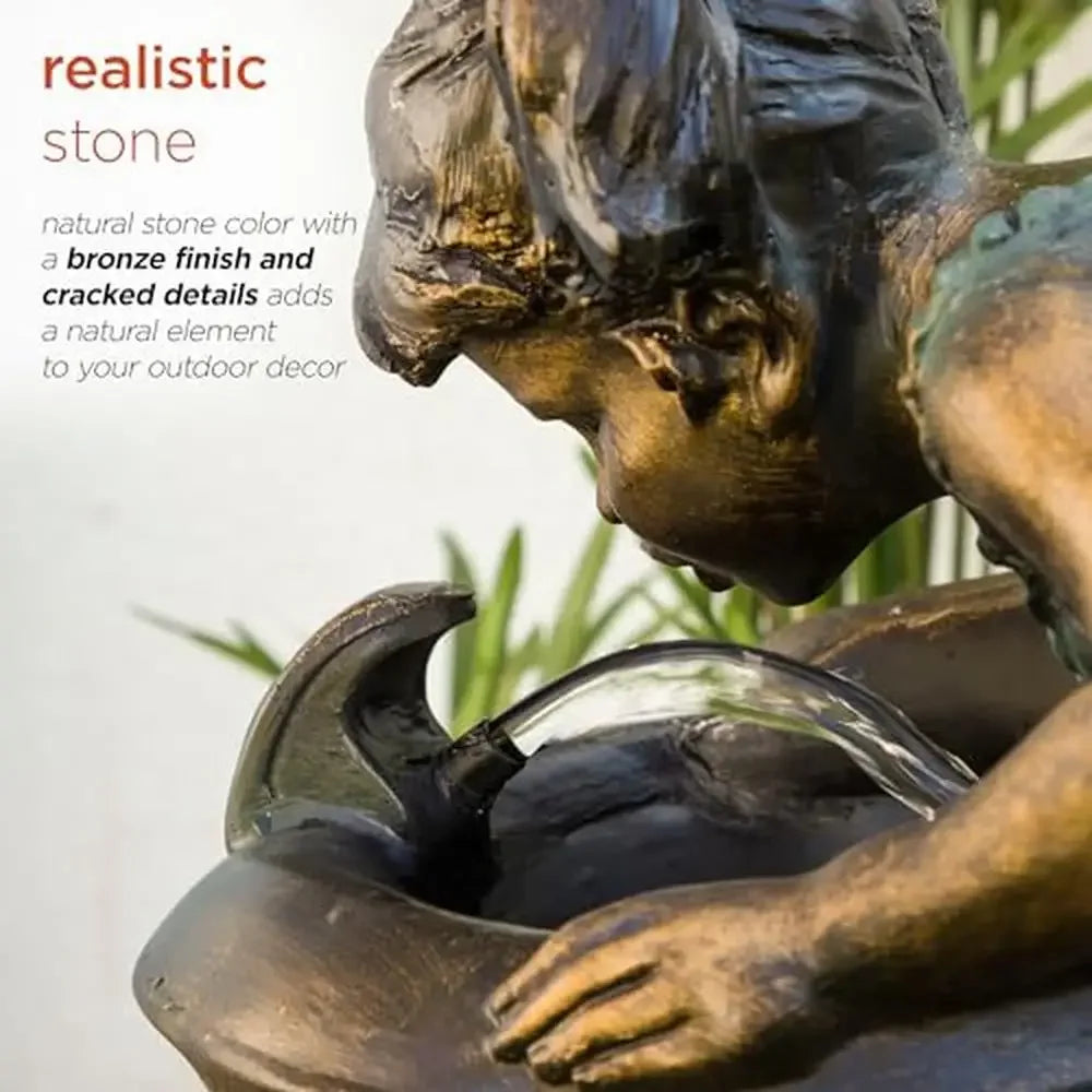 Outdoor Garden Waterfall Fountain Playful Boy and Girl Drinking Water Feature 27" Joyful Bronze Nostalgic Stone Decor Rust Home Fusion Outdoor Garden Waterfall Fountain Playful Boy and Girl Drinking Water Feature 27" Joyful Bronze Nostalgic Stone Decor Rust 076823-f9.myshopify.com