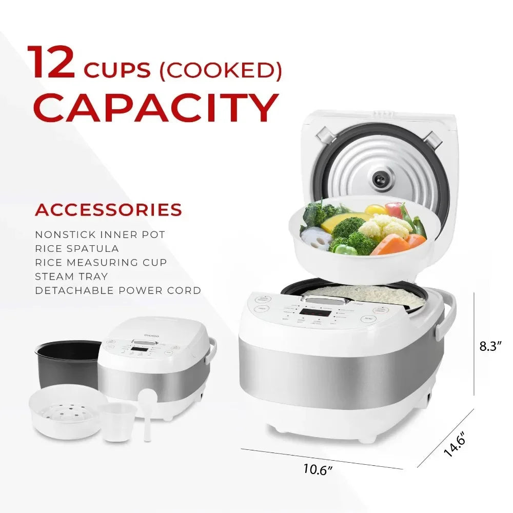 Cuckoo 6 cup (uncooked)/12 cup (cooked) Rice Cooker, 10 Menu Options: Oatmeal, Brown Rice & More, Touch-Screen - Home Fusion