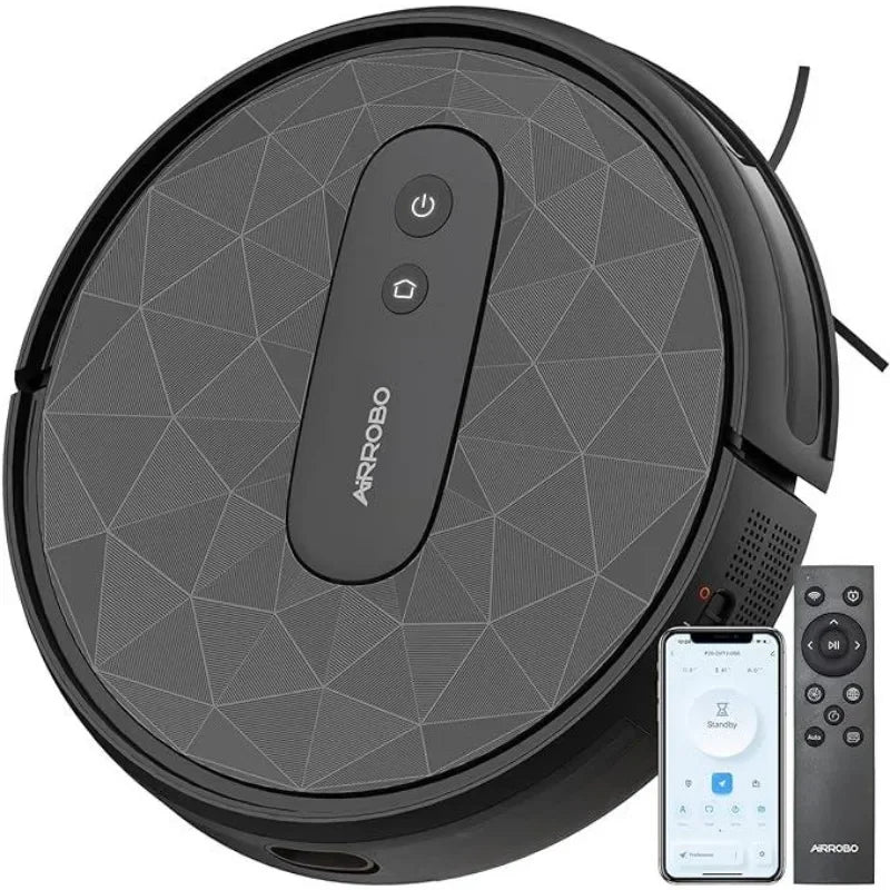 AIRROBO Robot Vacuum and Mop Combo, Self-Emptying, 60-Day Capacity, Home Mapping, Schedule, Wi-Fi/App/Alexa/Remote Home Fusion