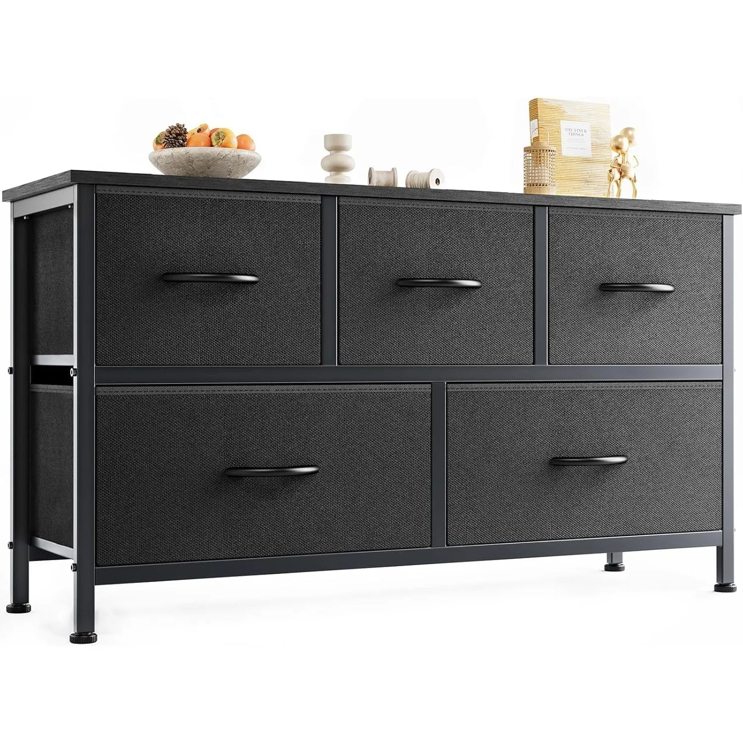 Kommode, Aufbewahrung mit 5 Organizer-Schrank, kleine Kleiderablage. – Home Fusion