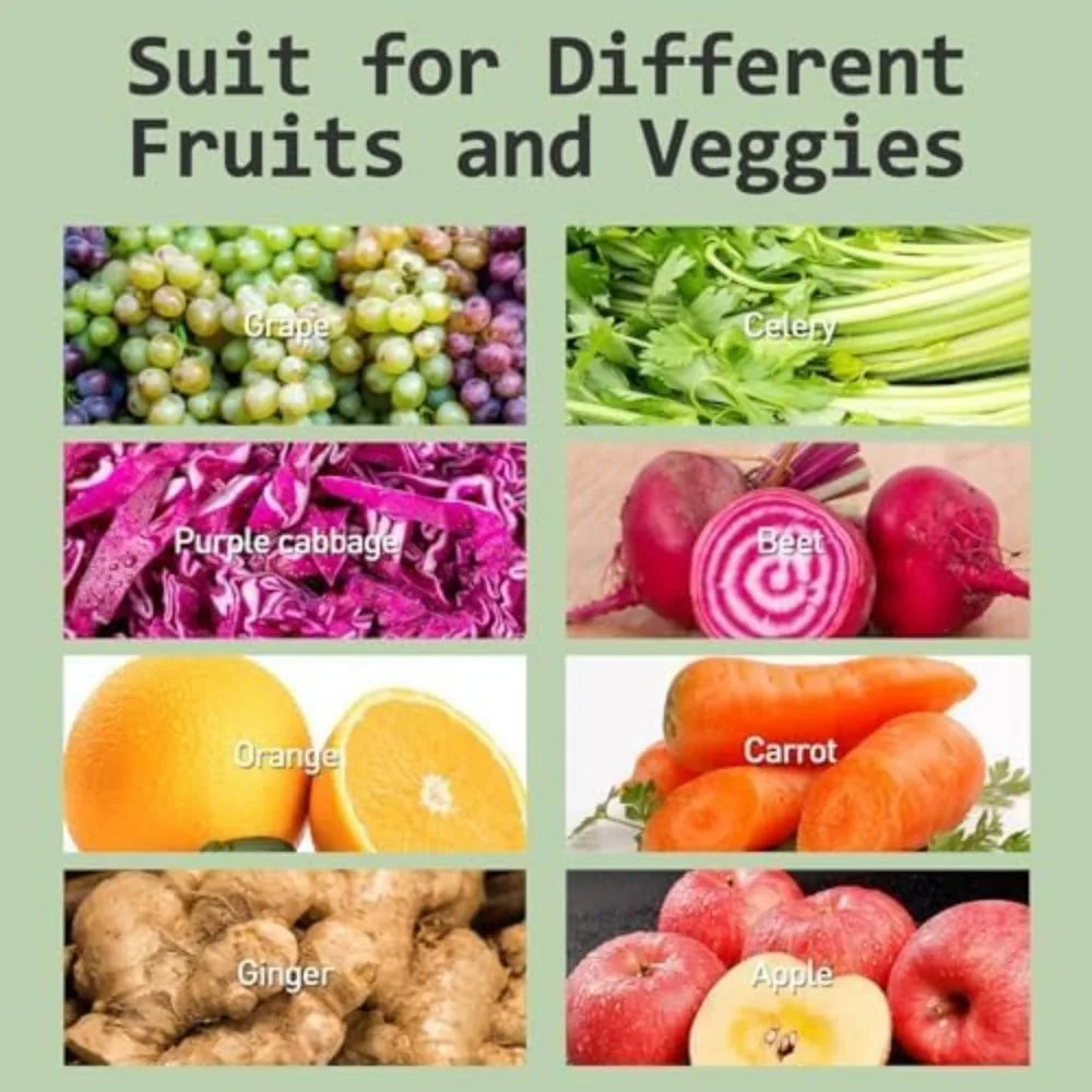 Portable Juicer with 2 Speed Modes, Touchscreen Cold Press Juicer, Safe & Quiet Operation and Easy To Clean, Juicer Home Fusion