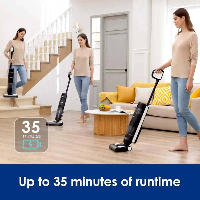 Tineco Floor ONE S3 Breeze Cordless Hardwood Floors Cleaner, Lightweight Wet Dry Vacuum Cleaners with Smart Control System Home Fusion