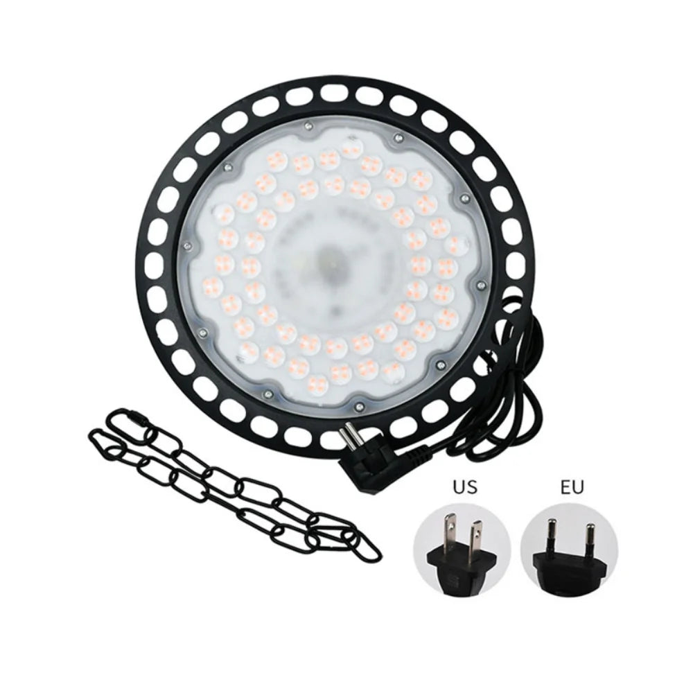 100W 150W 200W UFO LED High Bay Light UFO Industrial Light, High Lumen,No Fan,Garage Light, High Bay Shop Light, 4000K-6500K Home Fusion