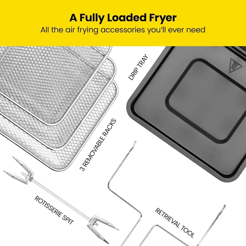 Multifunctional Digital Air Fryer Dehydrator Convection Oven, 17 Touch Screen Presets Fry Roast Dehydrate air fryer oven Home Fusion