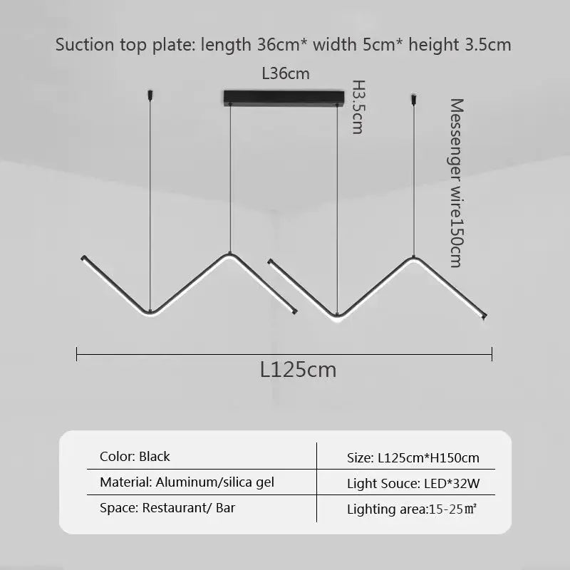 Modern LED Pendant Light Minimalist Chandelier For Dinning Room Kitchen Bar Restaurant Home Decor Led Lighting Remote Control - Home Fusion