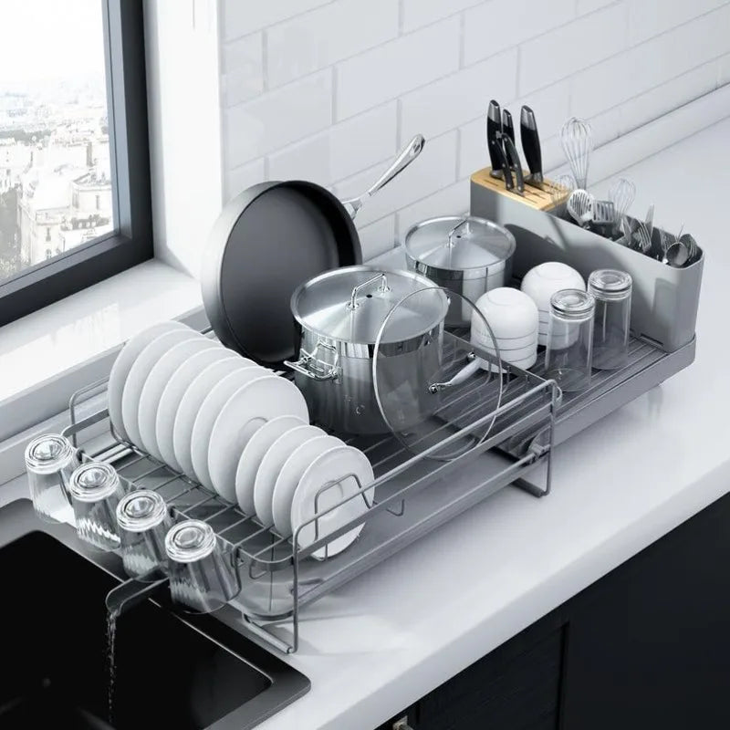 Multifunctional Dish Rack for Kitchen Home Fusion