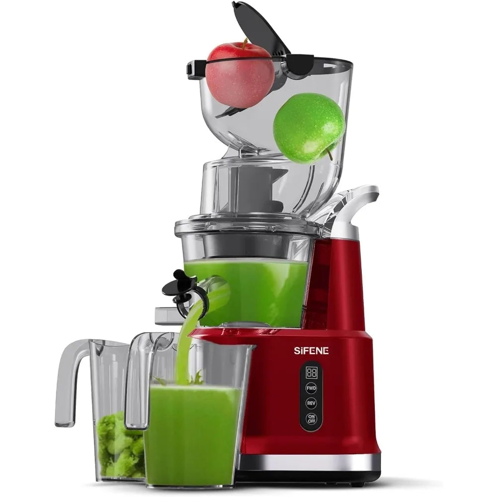 Cold Press Juicer Machines with 83mm Big Mouth, Whole Slow Masticating Juicer, Juice Extractor Maker Squeezer for Fruits