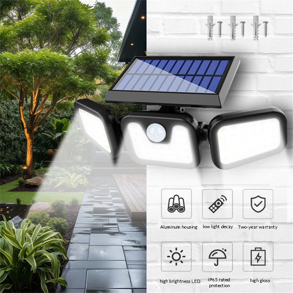 Motion Sensor Wall Flood Light Outdoor. Home Fusion