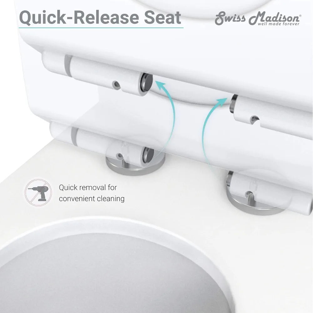 Toilets Glossy White Bathroom Items One Piece Toilet Folding Cleaning Parts Fixture Home Improvement