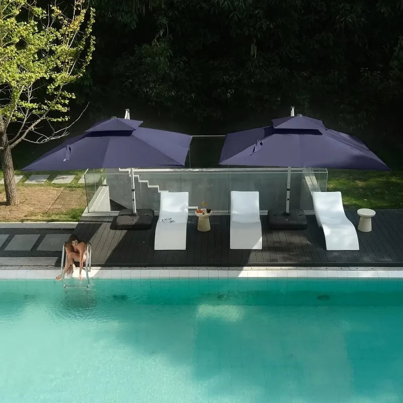 Windproof 10ft Cantilever Patio Umbrella - 360° Rotation Home Fusion