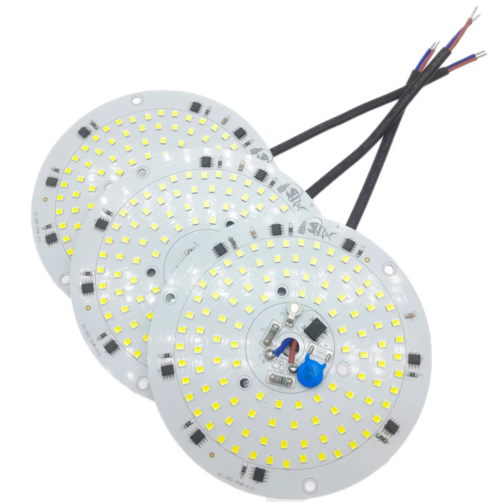 Super Bright AC220V High Bay Lamp Panel 80W 100W 150W 200W SMD2835 Full Power For Factory Garage Warehouse Industrial Lighting Home Fusion