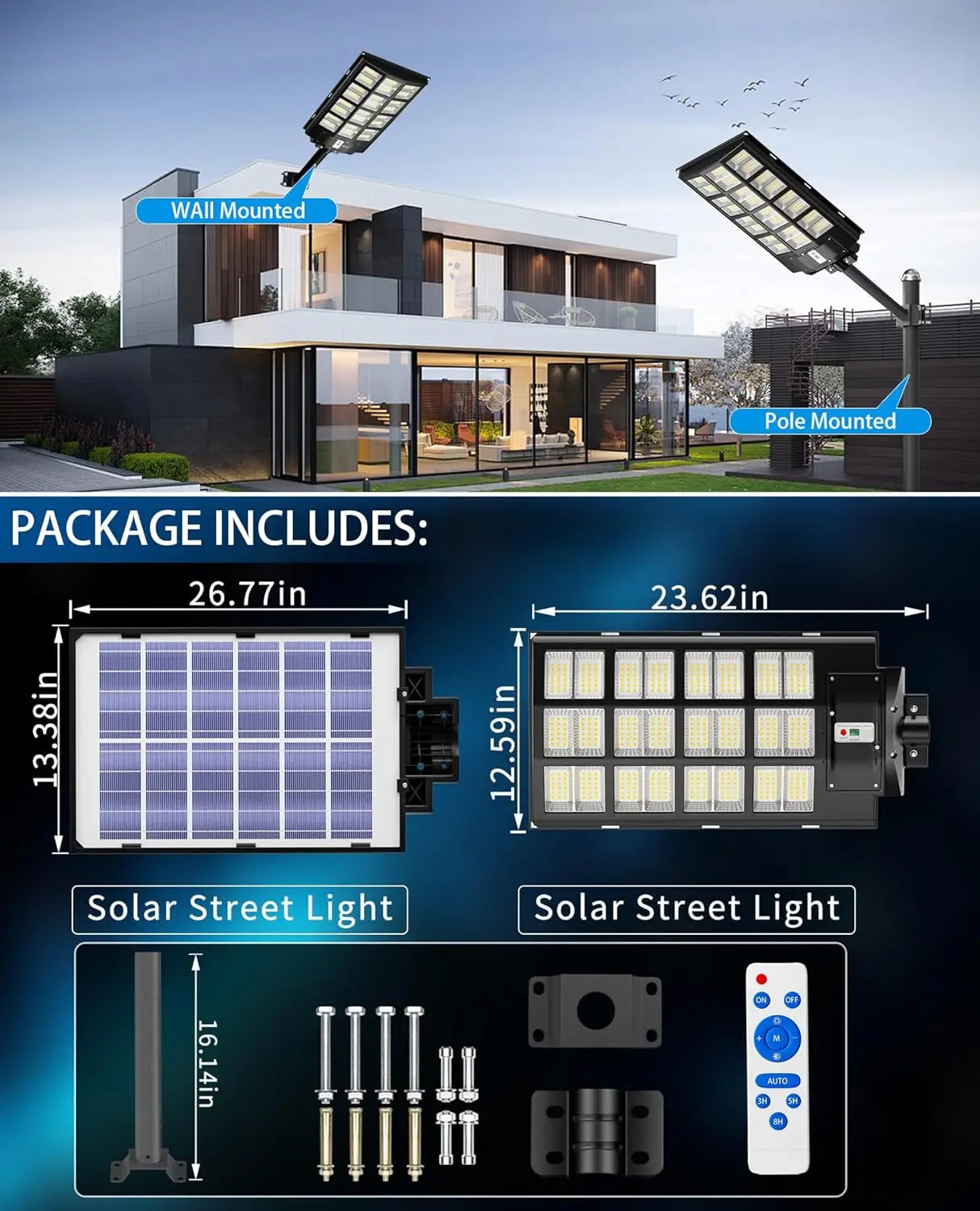 Solar Street Lights Outdoor. Home Fusion
