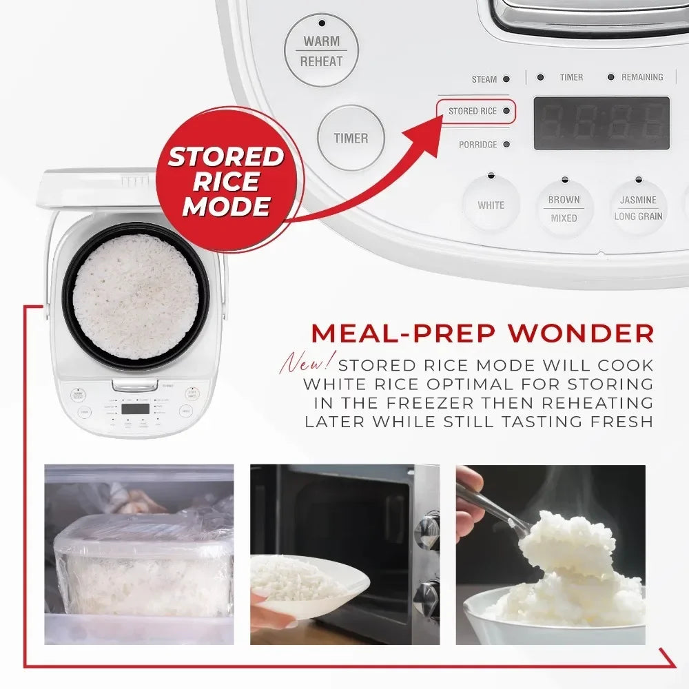 Cuckoo 6 cup (uncooked)/12 cup (cooked) Rice Cooker, 10 Menu Options: Oatmeal, Brown Rice & More, Touch-Screen Home Fusion