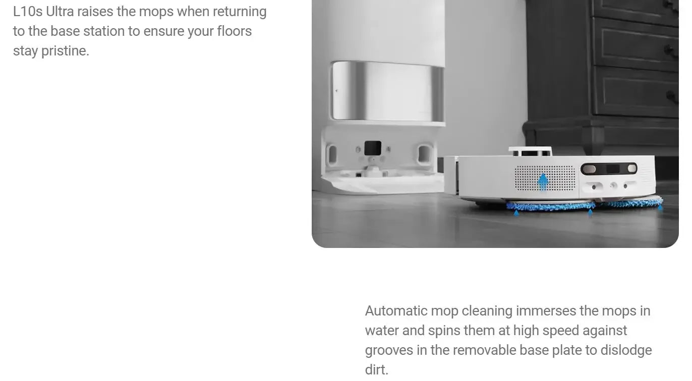 Global Dreame L10s Ultra Robot Vacuum and Mop Combo Auto Mop Cleaning.