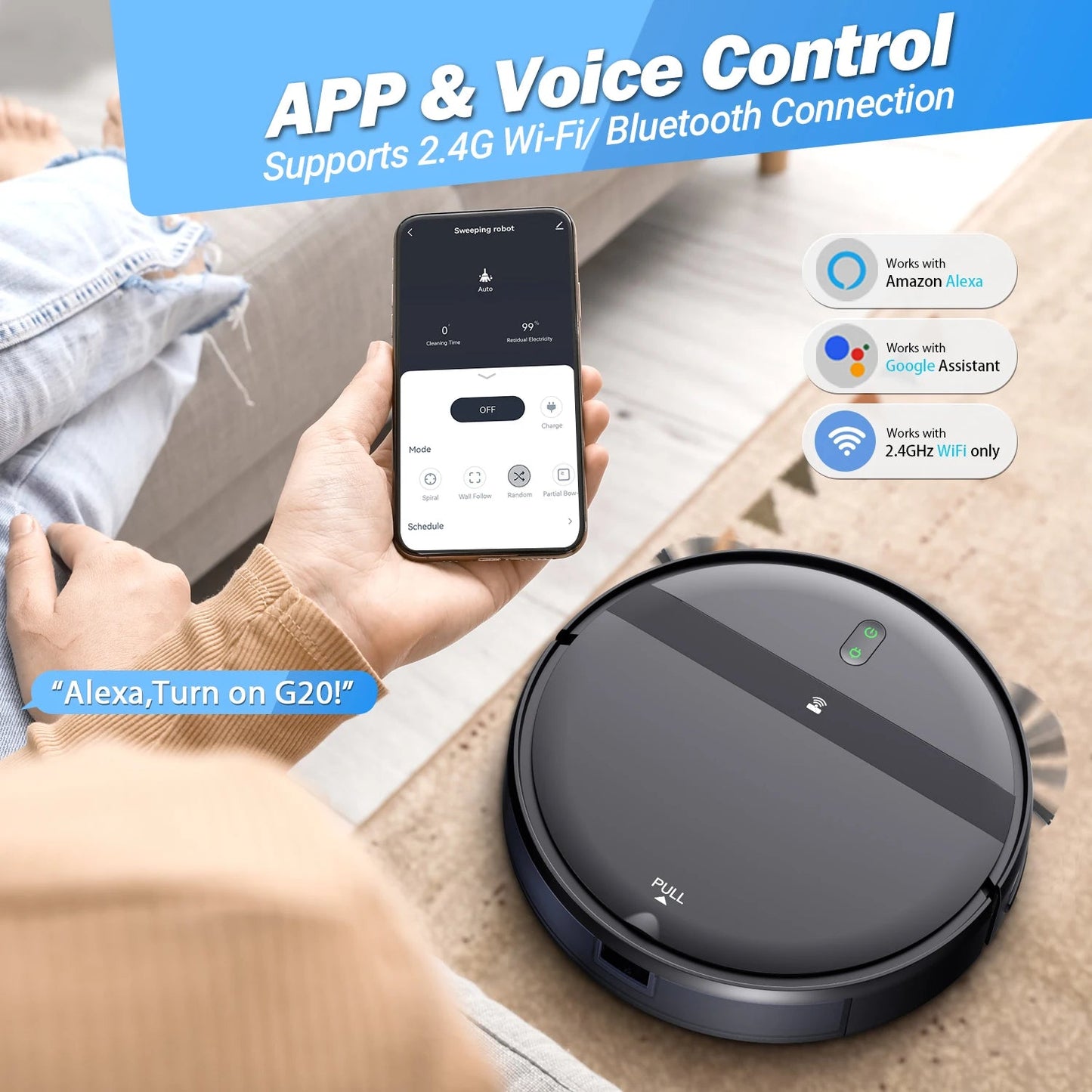 ZCWA Robot Vacuum Cleaner Auto Charging 6000Pa Power App Control Water Tank Wet Mopping Robot Vacuum Cleaner Electric Sweeper Home Fusion