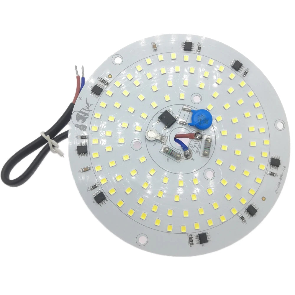 Super Bright AC220V High Bay Lamp Panel 80W 100W 150W 200W SMD2835 Full Power For Factory Garage Warehouse Industrial Lighting Home Fusion