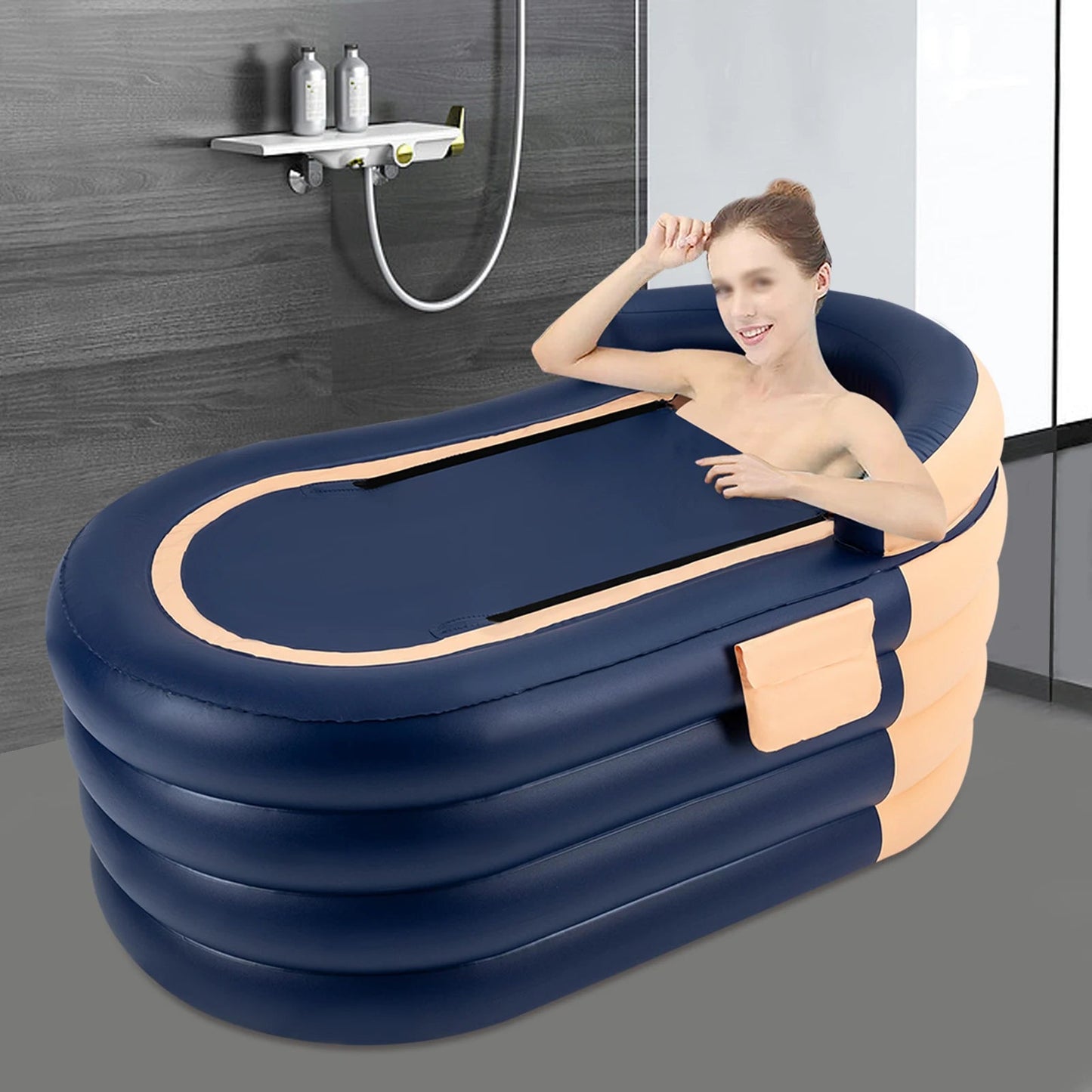 large Portable Bathtub Folding Bath Bucket Tub Baby Swimming Pool Family Bathroom Spa Tub Home Fusion