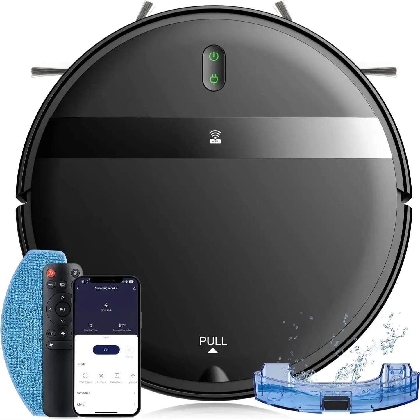 GOOVI G20 Robot Vacuum Cleaner 1400Pa Strong Suction 2500mAh Battery 3in1 Mopping Sweeping Suction Smart Home Support Wifi/alexa Home Fusion