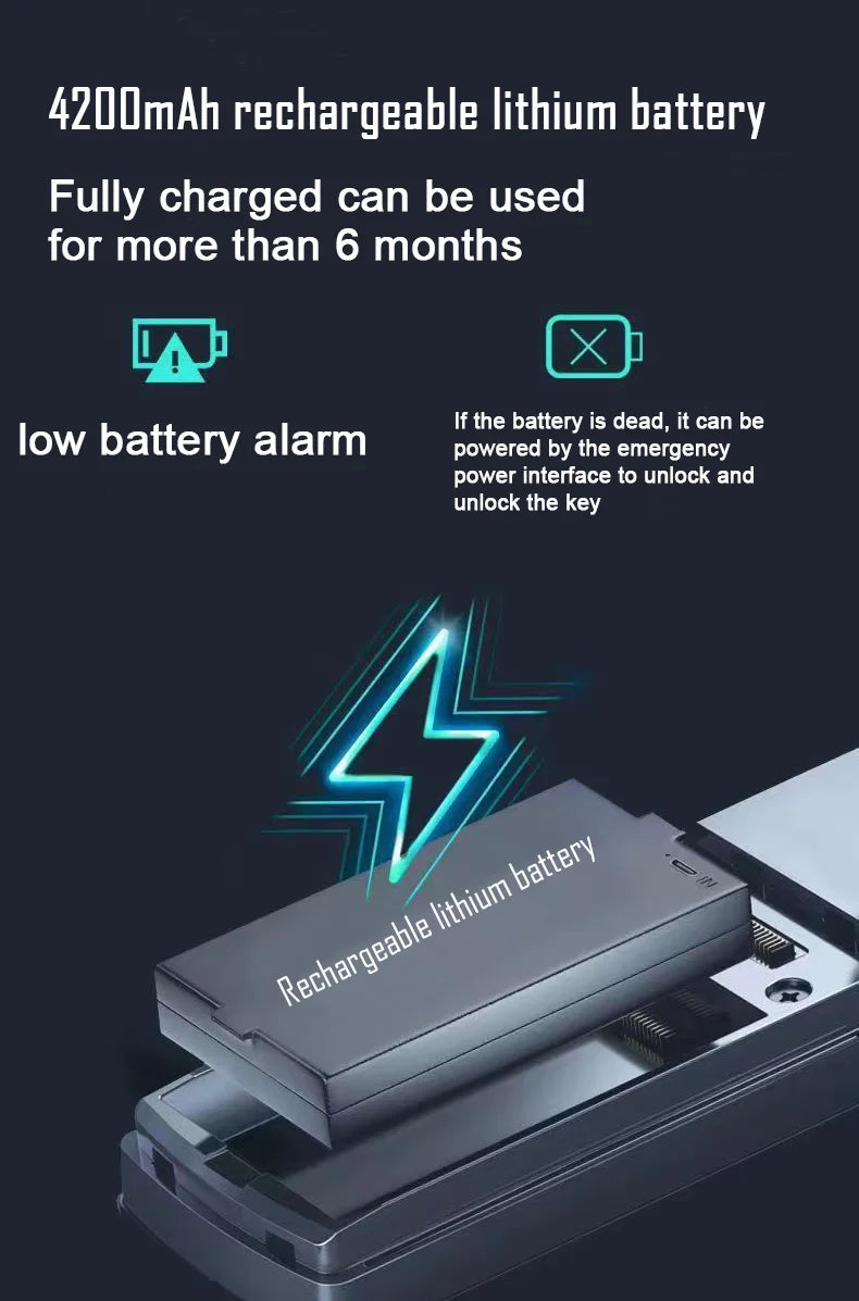 3D Face Recognition Unlock Digital Door Lock With Camera FIngerprint Password Unlock Keyless Electronic Door Lock Home Fusion