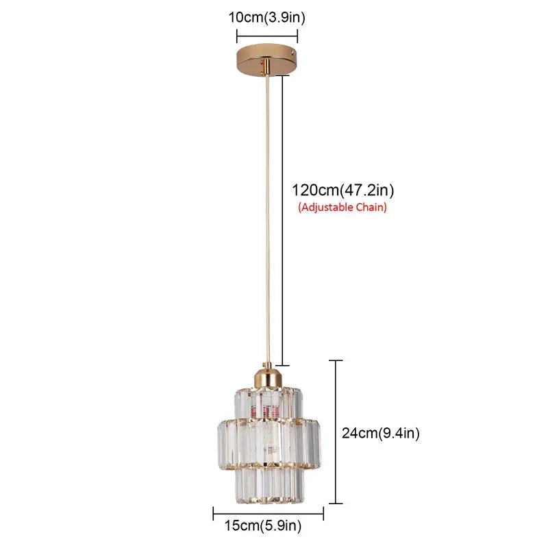 Creative Crystal Led Chandelier Light Indoor Plafon Lustre Pendant Ceiling Lamp In The Kitchen Home Decor Hanging Lamp Luminaire - Home Fusion