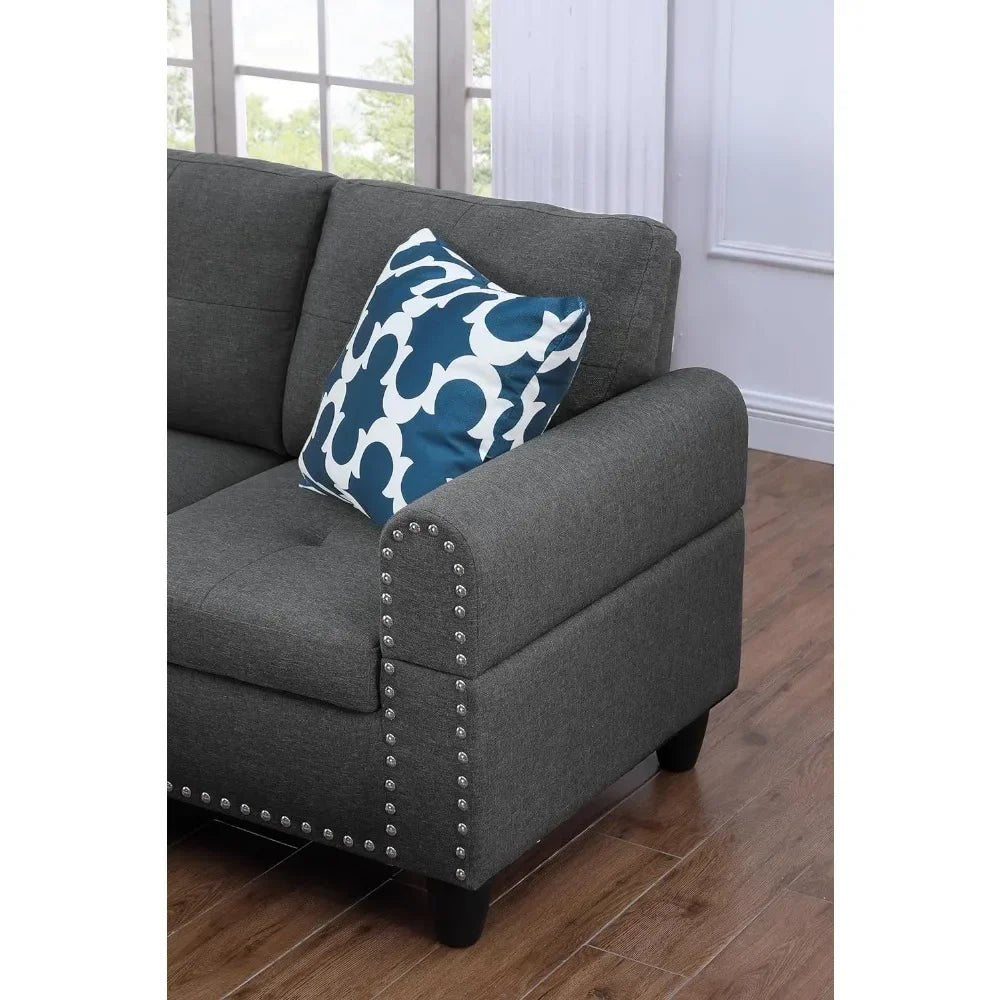 Living Room Sofas,Convertible Sectional Sofa with Storage, 4 Seat L Shaped Couch with Chaise and Cup Holder, Livings Room Sets Home Fusion Living Room Sofas,Convertible Sectional Sofa with Storage, 4 Seat L Shaped Couch with Chaise and Cup Holder, Livings Room Sets 076823-f9.myshopify.com