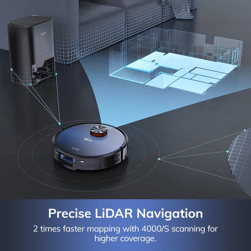 Robot Vacuum Cleaner, Auto Empty Station for 60 Days with Remote Control Home Fusion