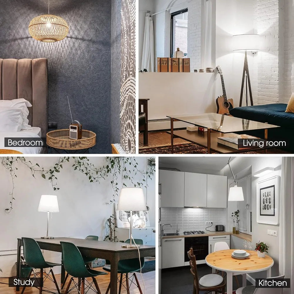 24-Pack A19 LED Light Bulb, 60 Watt Equivalent, Daylight 5000K, E26 Medium Base, Non-Dimmable LED Light Bulb Home Fusion