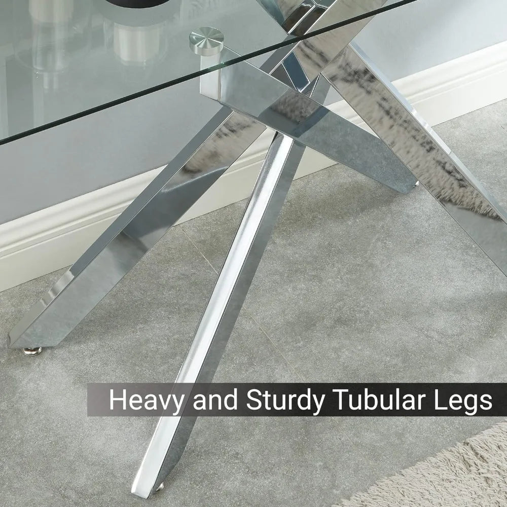 Modern Style Console Table Narrow Sofa Table with Tempered Glass Top and Metal Tubular Legs, 45" Lx18 Wx30 H, Silver Home Fusion Modern Style Console Table Narrow Sofa Table with Tempered Glass Top and Metal Tubular Legs, 45" Lx18 Wx30 H, Silver 076823-f9.myshopify.com