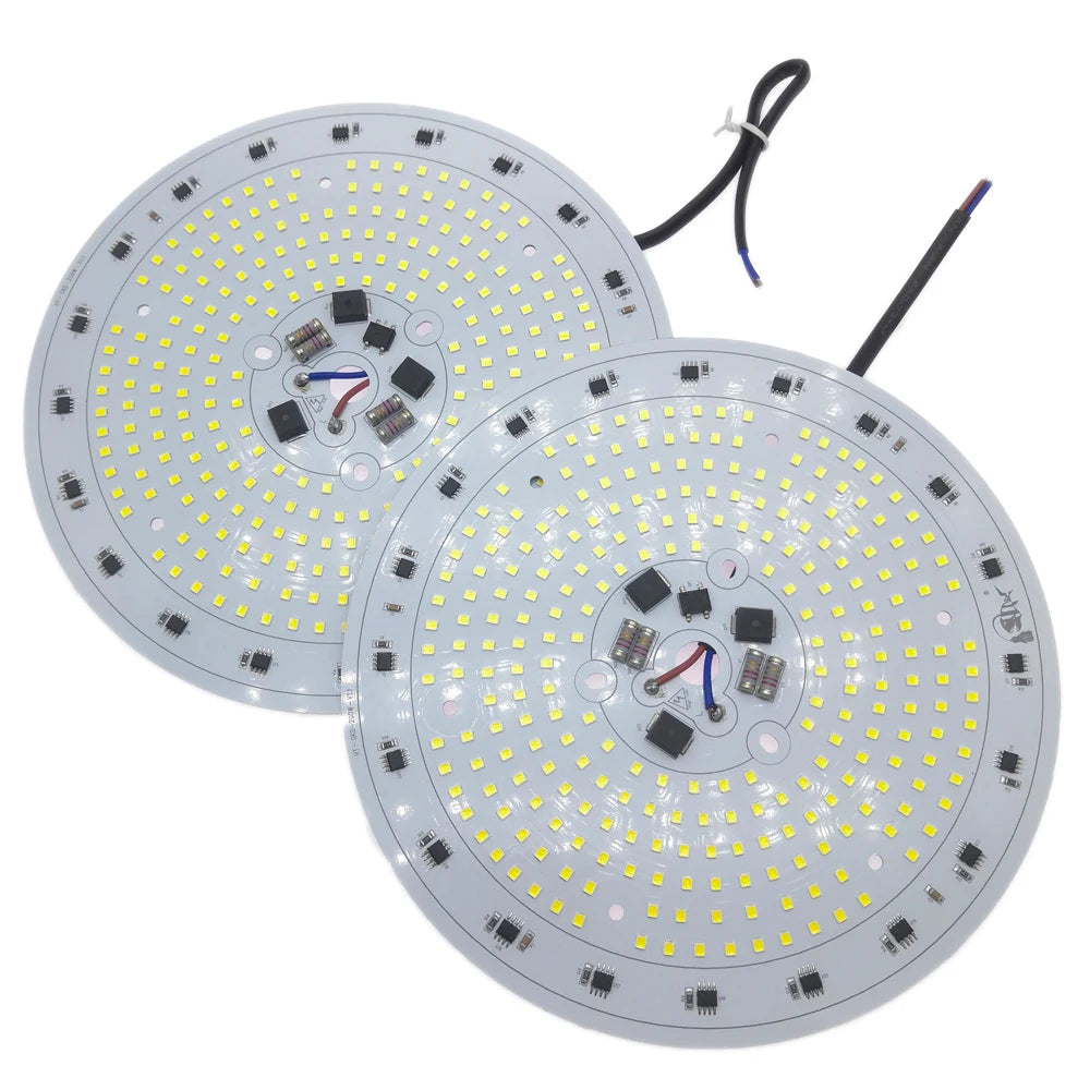 Super Bright AC220V High Bay Lamp Panel 80W 100W 150W 200W SMD2835 Full Power For Factory Garage Warehouse Industrial Lighting Home Fusion