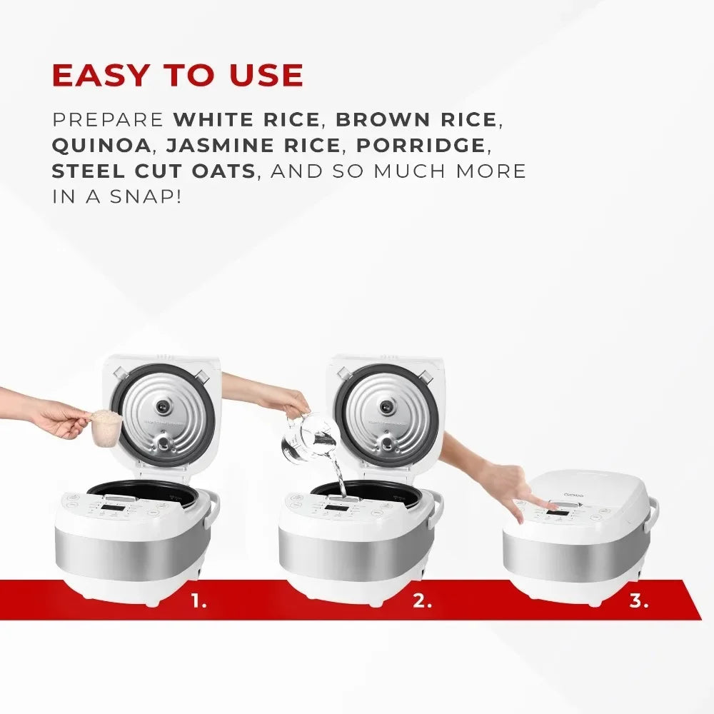 Cuckoo 6 cup (uncooked)/12 cup (cooked) Rice Cooker, 10 Menu Options: Oatmeal, Brown Rice & More, Touch-Screen Home Fusion