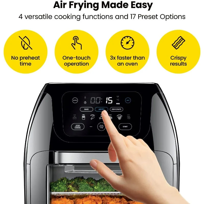 Multifunctional Digital Air Fryer Dehydrator Convection Oven, 17 Touch Screen Presets Fry Roast Dehydrate air fryer oven Home Fusion