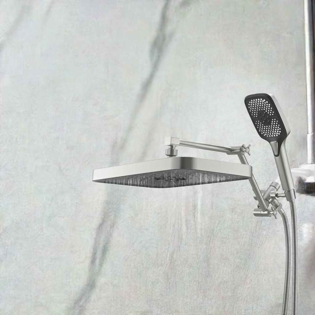 shower head,14 Inch Shower Head With Handheld, High-Pressure Rain/Rainfall Shower Heads With 3+1 Settings Handheld Spray, Home Fusion