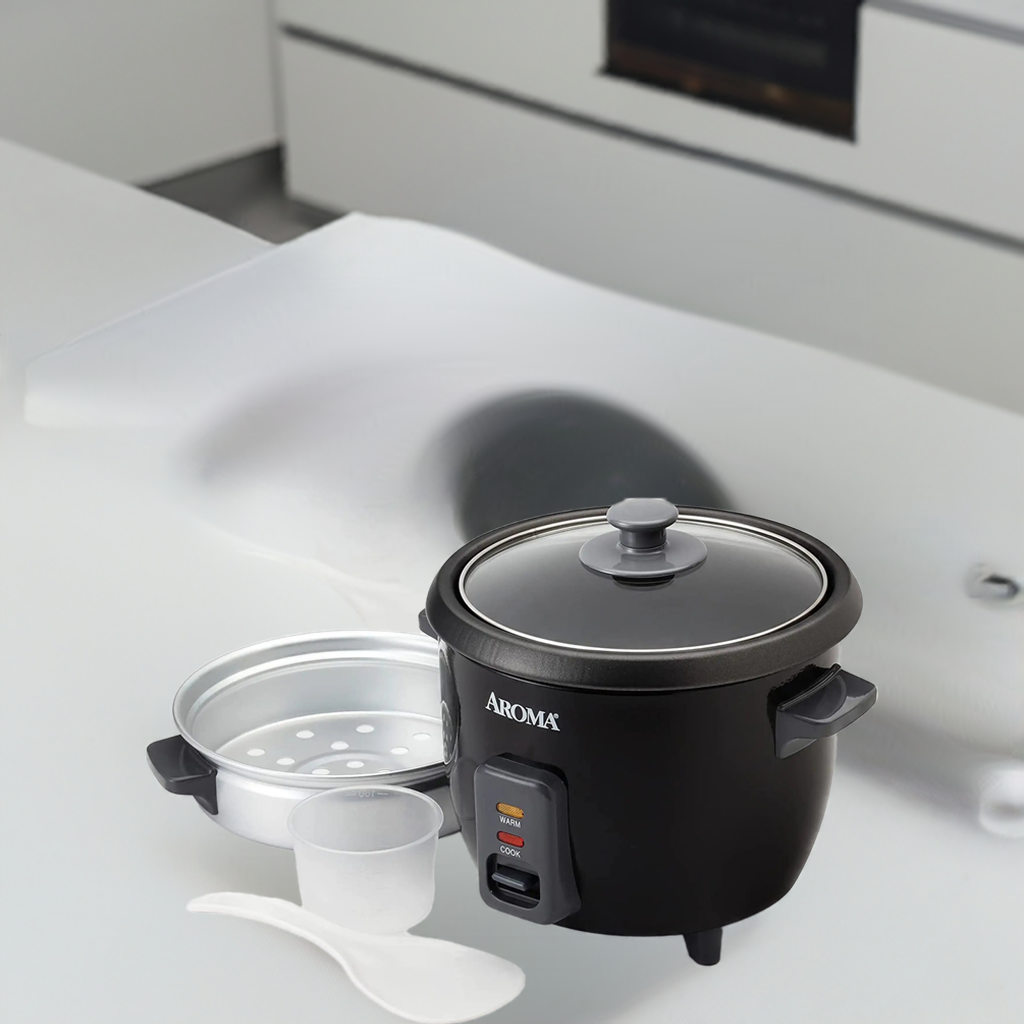 Rice Cooker Removable Nonstick Cooking Pot with External Steam Tray 6 Cup Pot Home Fusion