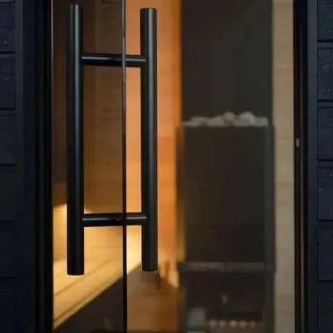 Red Cedar 6-Person Smart Outdoor Sauna | Home Fusion™ Traditional Dry Steam Spa. - Home Fusion