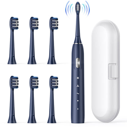Electric Toothbrush for Adults - Rechargeable Electric Toothbrushes with Brush Heads &amp; Holder, Travel Case, Power Electric Toothbrush with Holder，3 Hours Charge for 120 Days - Home Fusion
