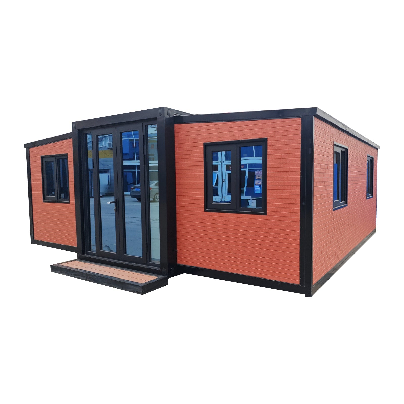Foldable & Portable 20FT Expandable Tiny House: Modern Prefab Home with Full Amenities (1-2 Bed, Bath, Kitchen) - Home Fusion